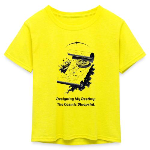 Cosmic Blueprint T-Shirt - Kid's 50/50 Neon T-Shirt