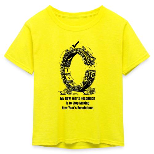 The Resolution Loop - Sarcastic New Year's T-Shirt - Kid's 50/50 Neon T-Shirt