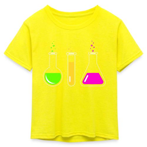 Colorful Chemistry - Kid's 50/50 Neon T-Shirt