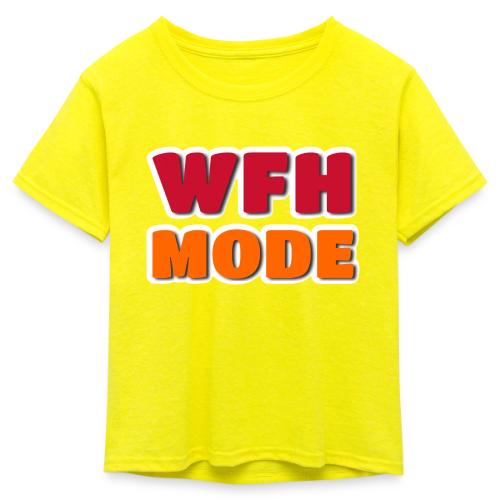 WFH Mode Remote Work Lifestyle Design - Kid's 50/50 Neon T-Shirt