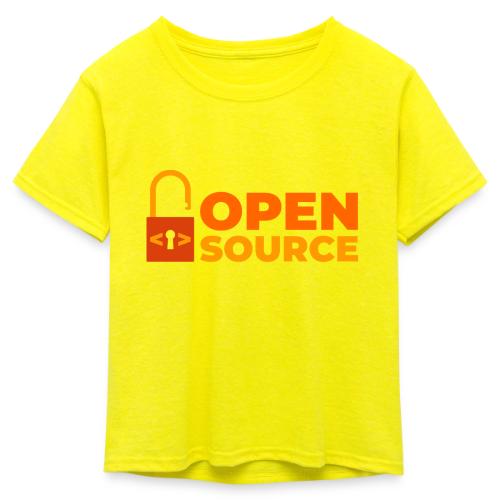 Open Source: Code is Freedom - Kid's 50/50 Neon T-Shirt