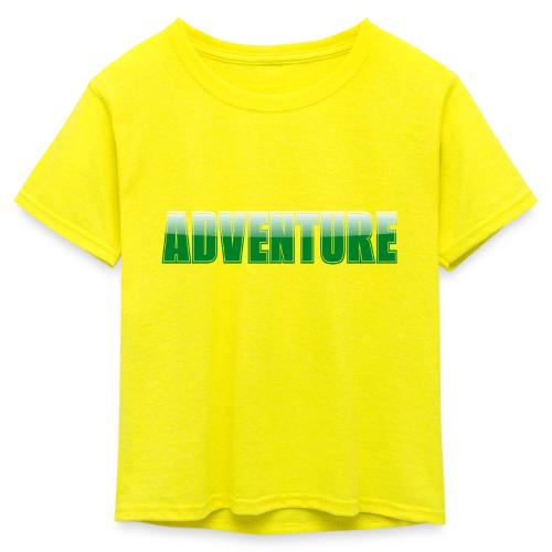 Adventure Typography Design for Apparel - Kid's 50/50 Neon T-Shirt