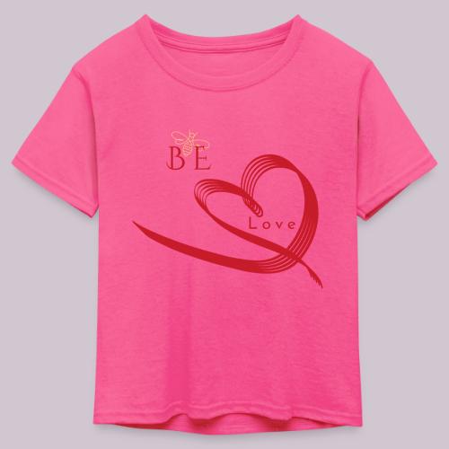 BE LOVE - Kid's 50/50 Neon T-Shirt