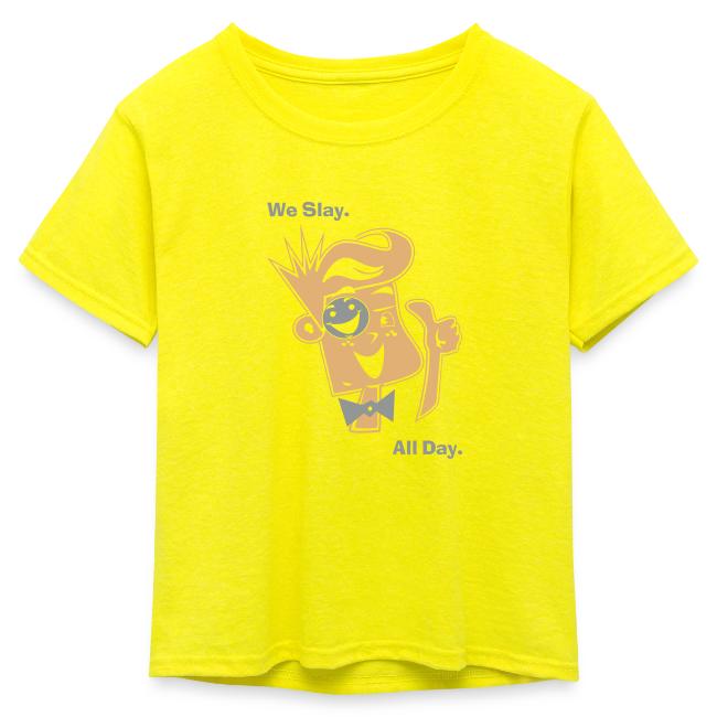 We Slay All Day Shiny Shirt Metallic Silver & Gold