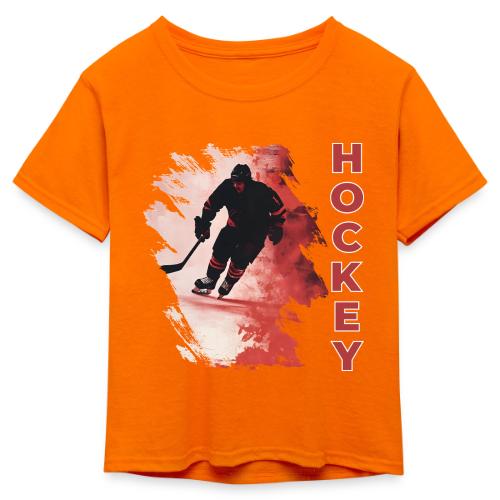 Hockey Fire - Kid's 50/50 Neon T-Shirt