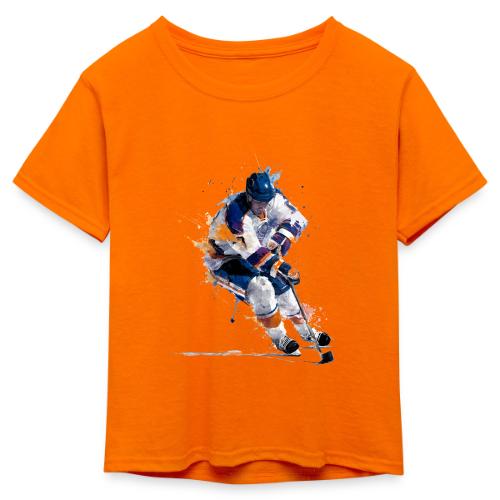 Hockey: Icy Streaks - Kid's 50/50 Neon T-Shirt