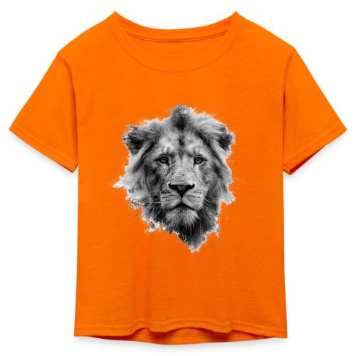 Lion: Monochrome King - Kid's 50/50 Neon T-Shirt