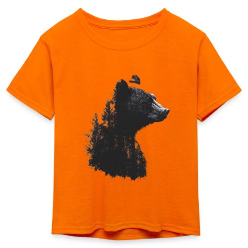 Forest Within the Bear - Kid's 50/50 Neon T-Shirt
