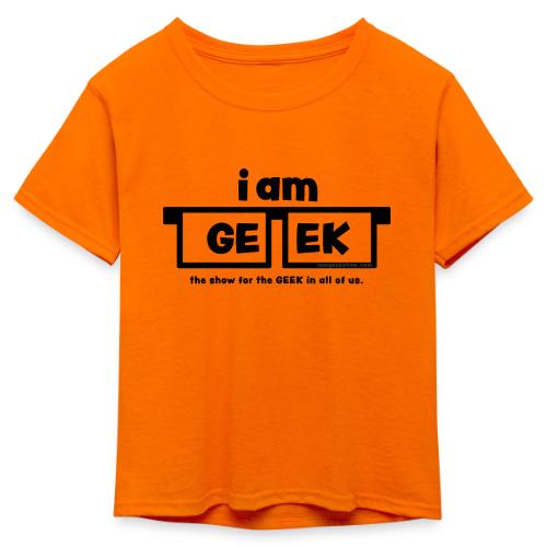 iamGEEK Classic Black - Kid's 50/50 Neon T-Shirt