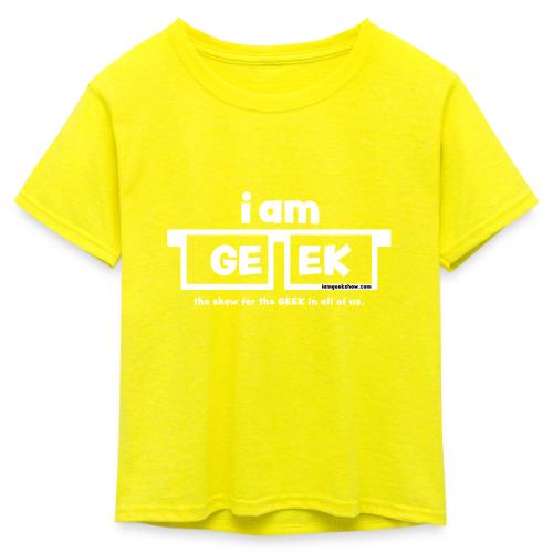 iamGEEK classic White - Kid's 50/50 Neon T-Shirt
