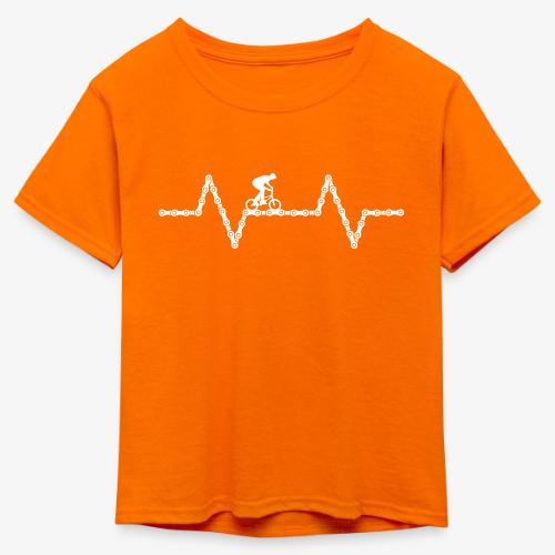 bmx bike heartbeat - Kid's 50/50 Neon T-Shirt
