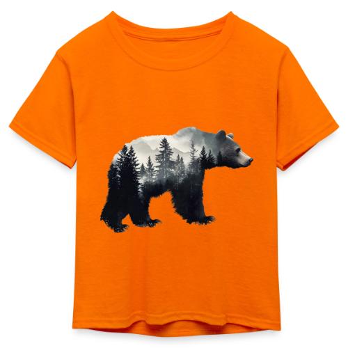 Forest Within the Bear - Kid's 50/50 Neon T-Shirt