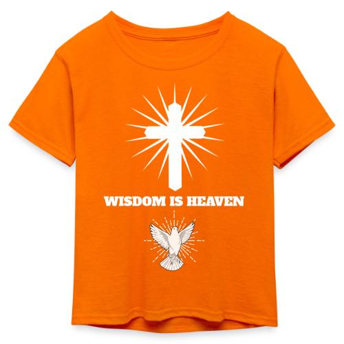 Wisdom is Heaven - Kid's 50/50 Neon T-Shirt
