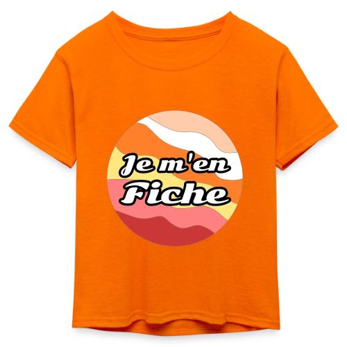 I don't care - Kid's 50/50 Neon T-Shirt