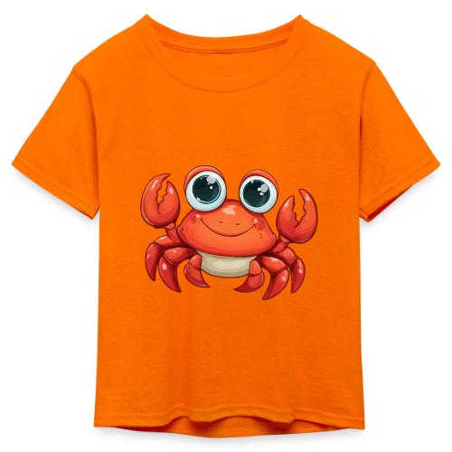 Cute Cartoon Baby Crab - Kid's 50/50 Neon T-Shirt