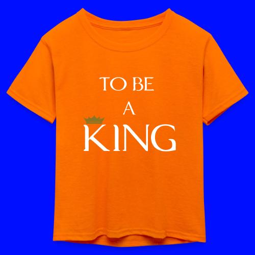 TO BE A king2 - Kid's 50/50 Neon T-Shirt