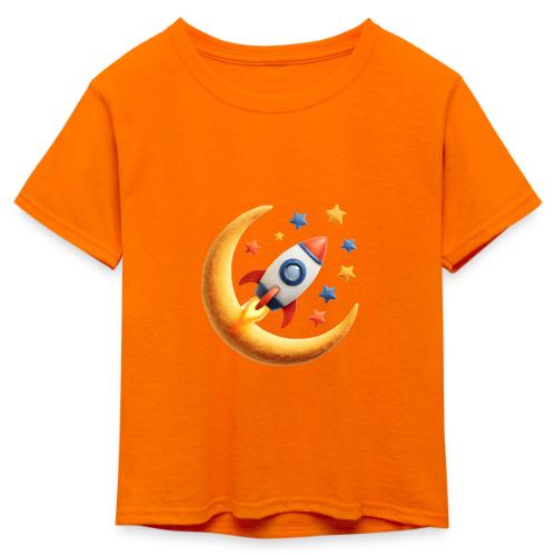 Rocket Among the Stars - Kid's 50/50 Neon T-Shirt