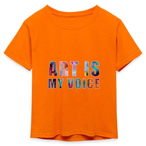 Art Is My Voice - Kid's 50/50 Neon T-Shirt