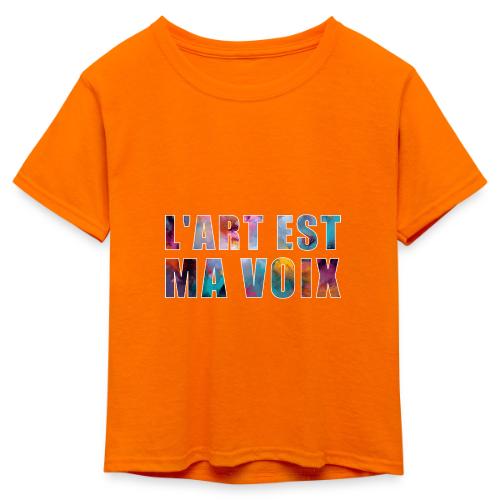 Art is my voice - Kid's 50/50 Neon T-Shirt