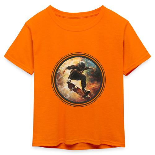 Skateboarding Flow - Kid's 50/50 Neon T-Shirt