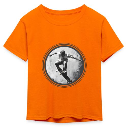 Skateboarding Vibes Only - Kid's 50/50 Neon T-Shirt
