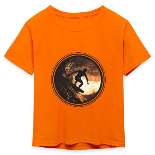 Surfing Spirit - Kid's 50/50 Neon T-Shirt