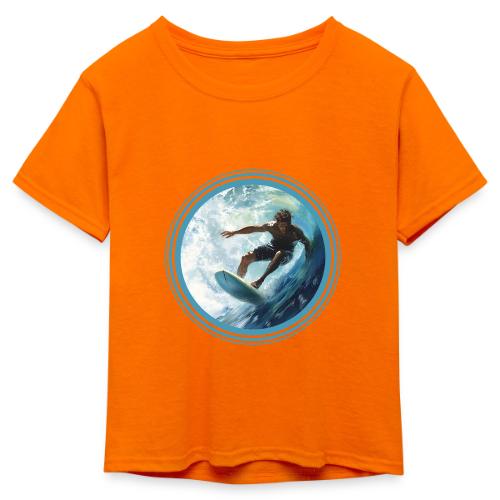 Surfing Freedom - Kid's 50/50 Neon T-Shirt