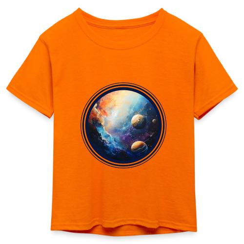 Nebula of Planets - Kid's 50/50 Neon T-Shirt