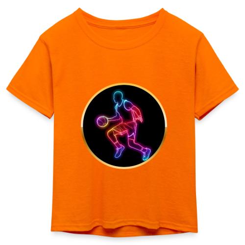 Basketball: Neon Dribble Pulse - Kid's 50/50 Neon T-Shirt