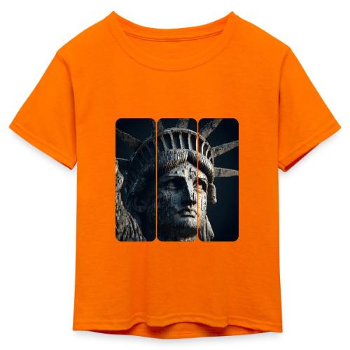 USA: Liberty in Shadows - Kid's 50/50 Neon T-Shirt