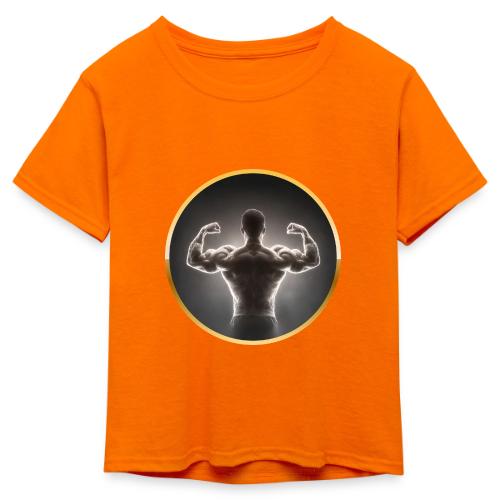 Bodybuilding: Neon Strength Frame - Kid's 50/50 Neon T-Shirt