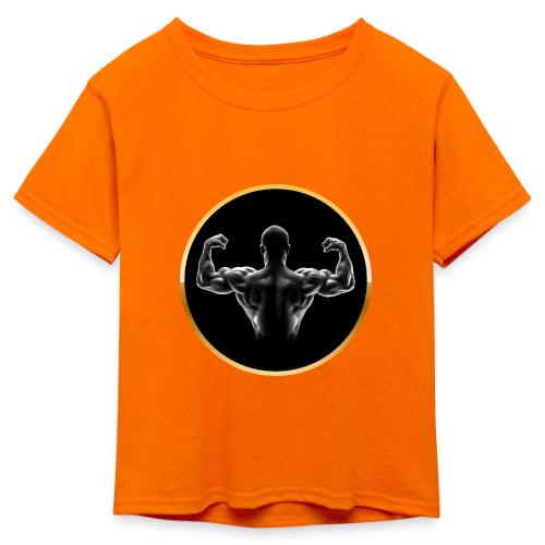 Bodybuilding: Golden Back Power - Kid's 50/50 Neon T-Shirt
