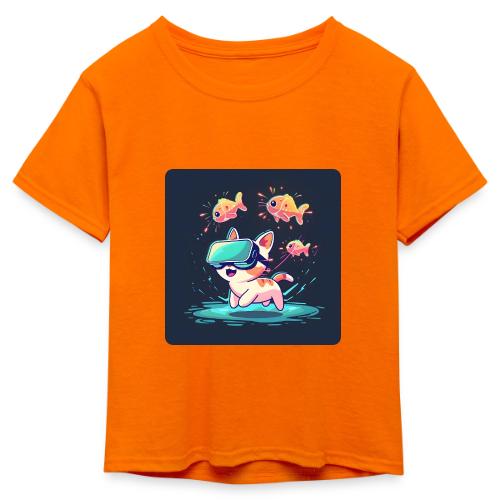 Virtual Kitty Quest - Kid's 50/50 Neon T-Shirt