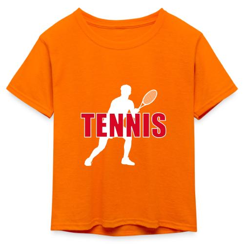Red Court Tennis - Kid's 50/50 Neon T-Shirt