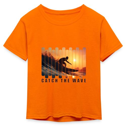Surfing: Catch the Wave - Kid's 50/50 Neon T-Shirt