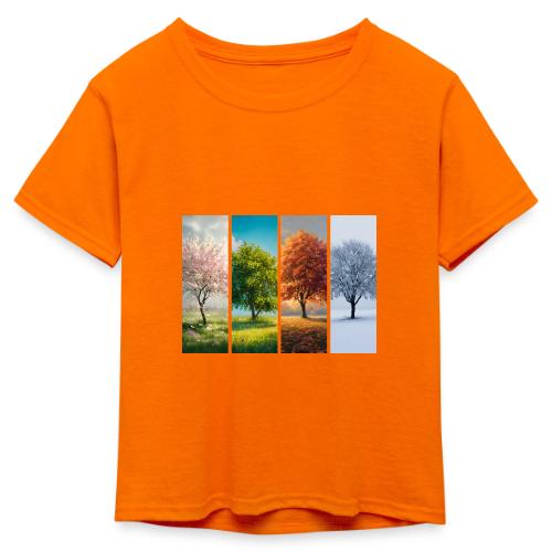 The four Seasons - Kid's 50/50 Neon T-Shirt