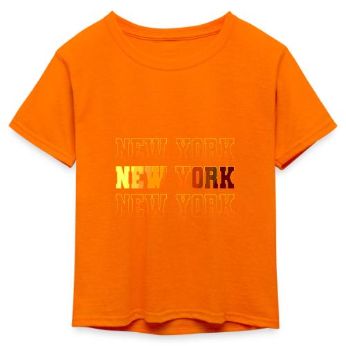 New York Varsity Echo - Kid's 50/50 Neon T-Shirt