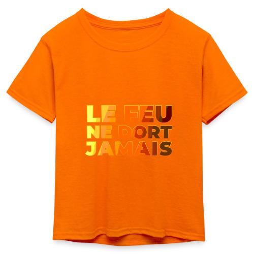 Fire never sleeps - Kid's 50/50 Neon T-Shirt