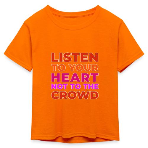 Heart Over Hype - Kid's 50/50 Neon T-Shirt