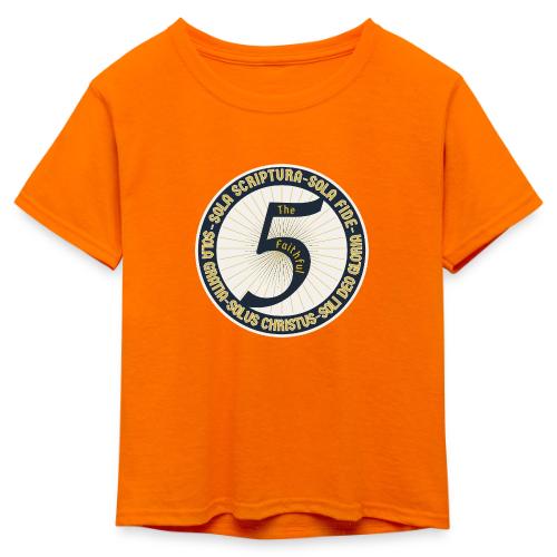 The Faithful Five - Five Sola's of the Reformation - Kid's 50/50 Neon T-Shirt