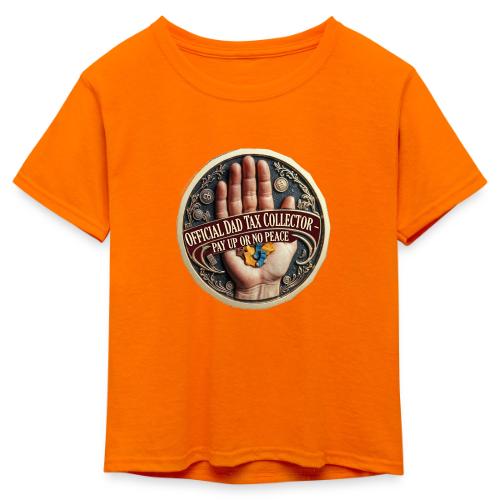 Dad Tax Collector Medallion T Shirt - Kid's 50/50 Neon T-Shirt
