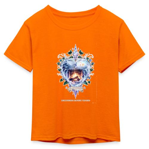 Imbolc Candle Veil T-Shirt | Veiled Rebirth - Kid's 50/50 Neon T-Shirt