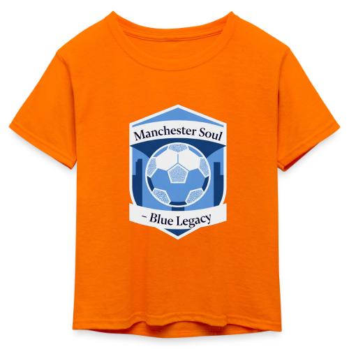 Manchester Soul Soccer City Emblem T Shirt, Gift - Kid's 50/50 Neon T-Shirt