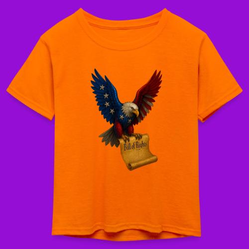 Bill of Rights Bald Eagle - Kid's 50/50 Neon T-Shirt