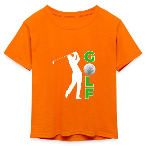 Golf: Classic Golf Motion - Kid's 50/50 Neon T-Shirt