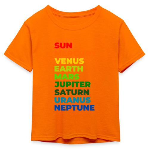 Color the solar system - Kid's 50/50 Neon T-Shirt