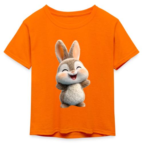 Joyful Baby Rabbit - Kid's 50/50 Neon T-Shirt