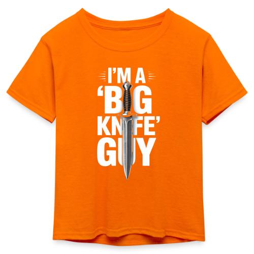 I'm a Big Knife Guy - Kid's 50/50 Neon T-Shirt