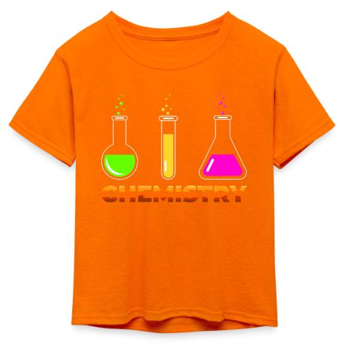 Chemistry: Elements in Motion - Kid's 50/50 Neon T-Shirt