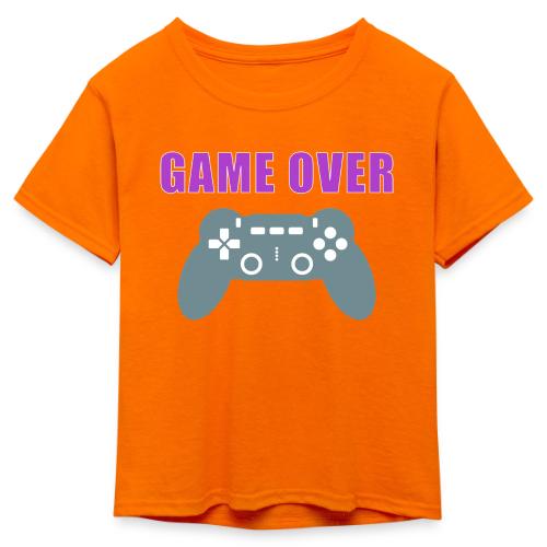 Game Over Gamer Controller Design - Kid's 50/50 Neon T-Shirt